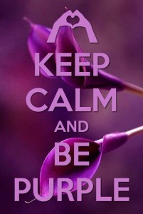 Keep Calm and be Purple