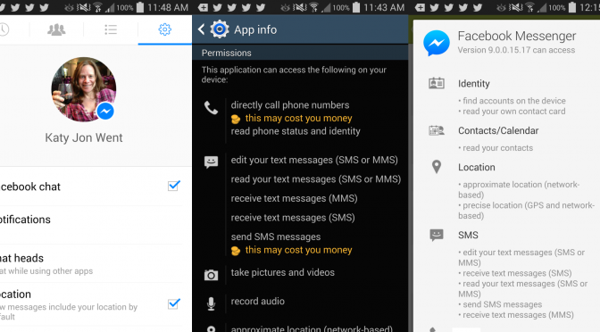 Facebook Messenger App Android Settings and Permissions