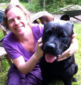 Me with the black dog of depression aka Raven who delivered unconditional cuddles when I was battling suicide