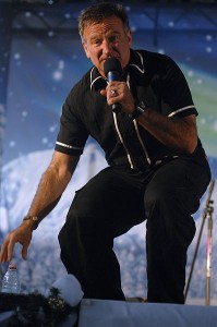 Robin Williams performing stand up comedy