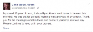 Carla Wood Alcorn facebook post re Leelah-Joshua