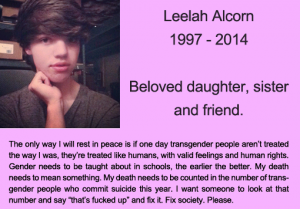 Leelah Alcorn RIP memorial 1997-2014