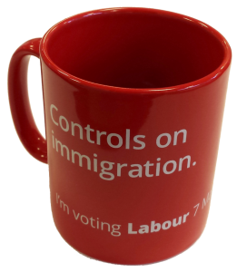 Labour Party Controls on Immigration pledge mug