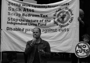 Nick O'Brien speaking at the Norfolk Peoples Assembly Anti-Austerity Rally