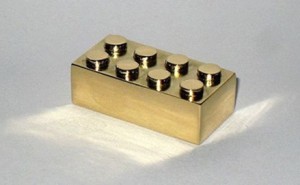 Gold 14k LEGO Brick