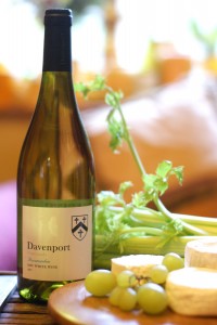 Horsmonden Dry White Wine, Davenport Vineyard 2013 with a trio of goat's cheese, photo by Katy Jon Went