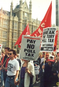 Poll Tax Riot, 31 Mar 1990, photo by James Bourne