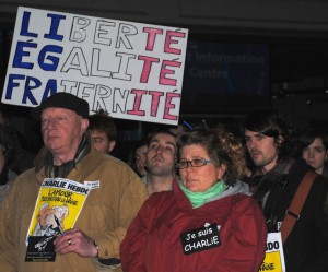 JeSuisCharlie Norwich Forum Vigil 12 Jan 2015