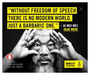 Freedom of Speech Quote, Ai Wei Wei, Amnesty