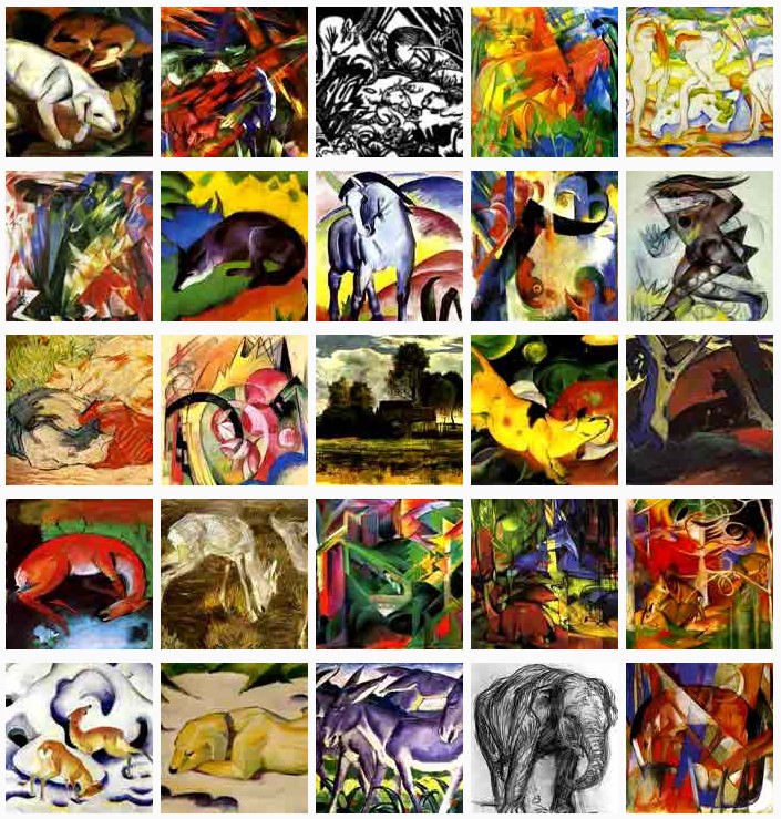 Selection of Franz Marc paintings