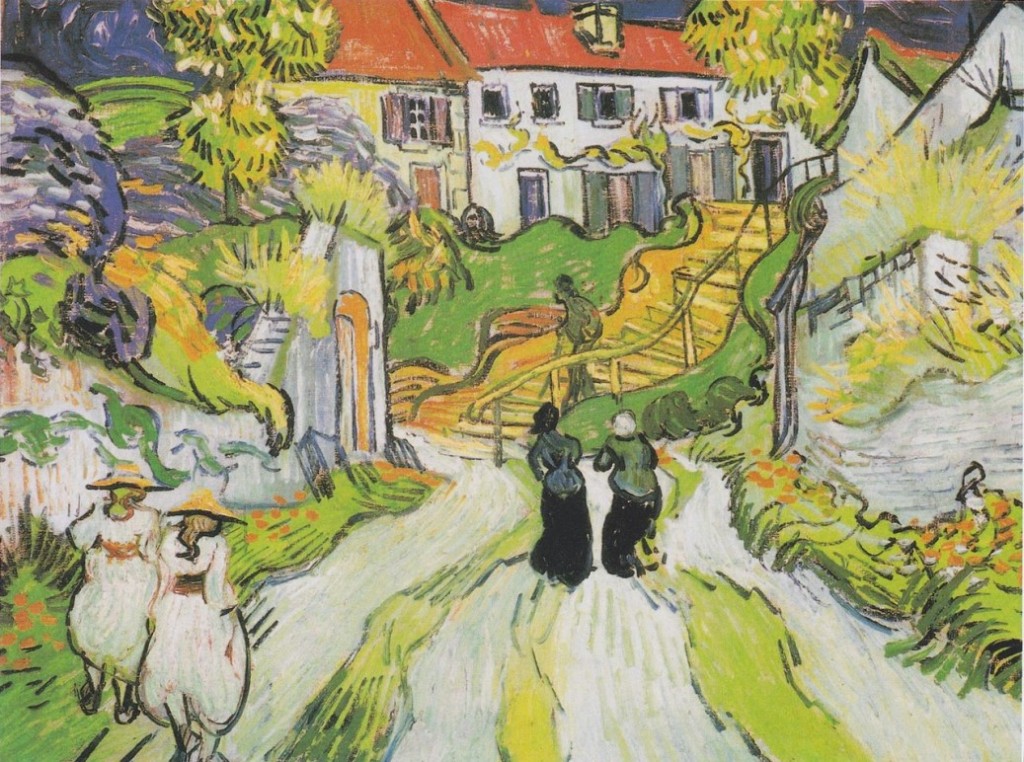 Vincent van Gogh Village Street and Steps in Auvers