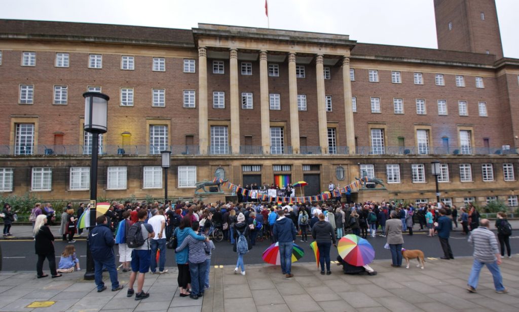 Norwich City Hall, Orlando LGBT Vigil