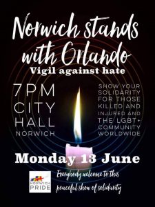 Norwich Stands with Orlando, Vigil Against Hate, 13 June 2016