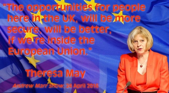 Theresa May better inside the European Union