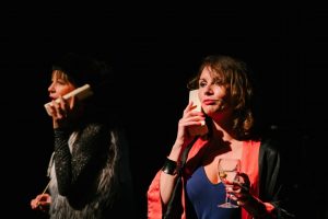 Rebecca Chapman and Rebecc Aldred in Melvyn Bragg's King Lear in New York for Hostry Festival 2016. Photo by Matt Dartford