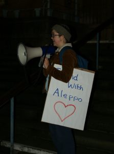 Lotty Clare, Save Aleppo, Norwich demo