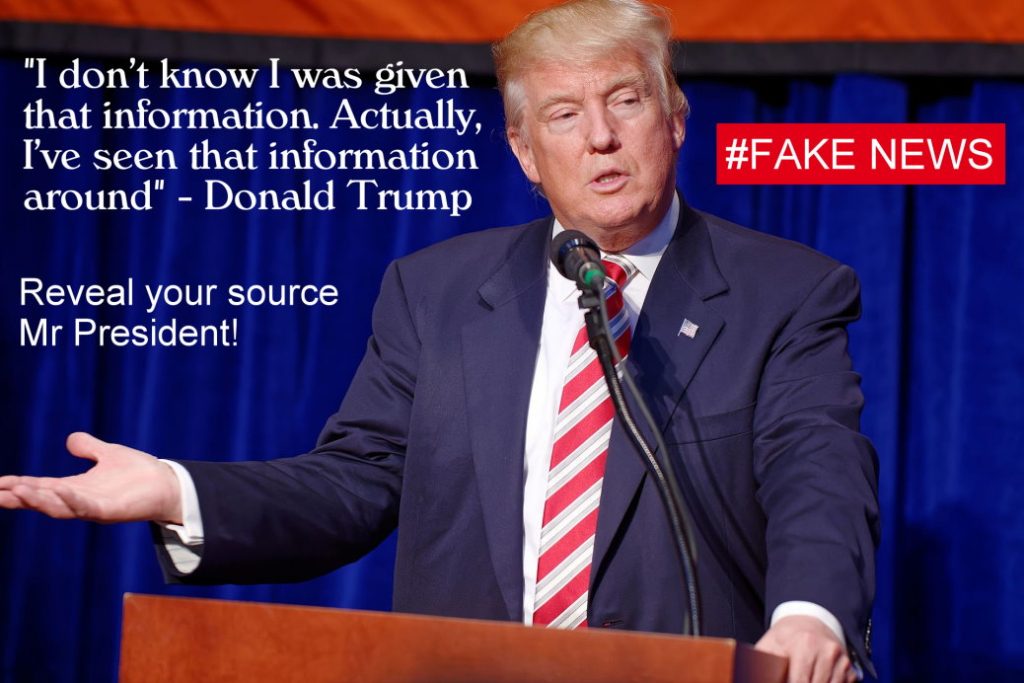 Donald Trump on information sources