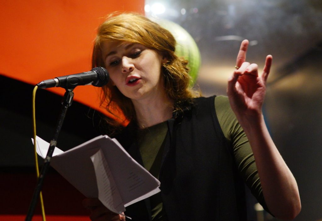 Elley Tourtoulton poetry at Reclaim the Night, Norwich