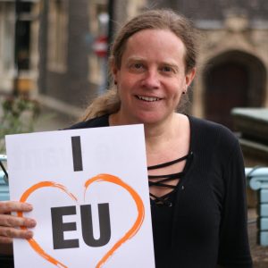 I love EU, placard at Norwich Stays EU rally, 7 July 2016