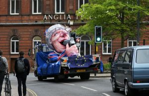 Brexit Suicide Float in Norwich photo by Katy Jon Went