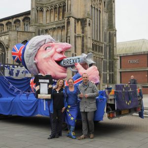 Brexit Suicide Float in Norwich photo by Katy Jon Went