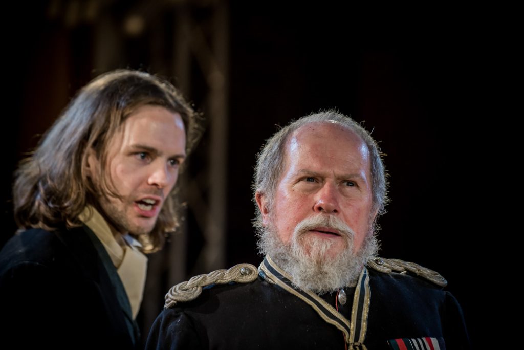 Baron & Chief of Police, Peter Barrow - Hostry Festival 2017, THE EAGLE HAS TWO HEADS by Jean Cocteau. Photo © Simon Finlay Photography