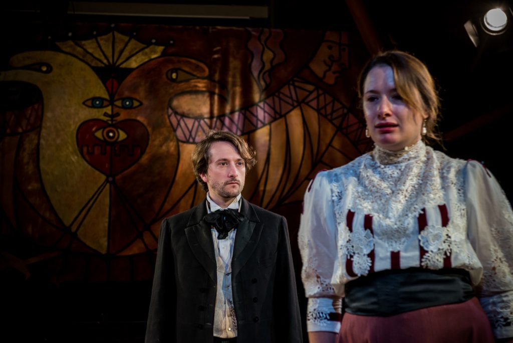 Lucy Monaghan (Edith de Berg) & Christopher Neal (Duke of Willenstein) - Hostry Festival 2017, THE EAGLE HAS TWO HEADS by Jean Cocteau. Photo © Simon Finlay Photography