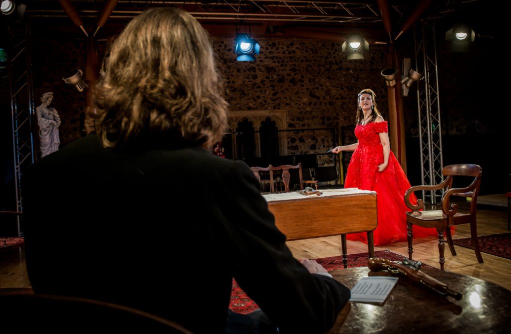 Tracey Catchpole & Adam Edwards - Hostry Festival 2017, THE EAGLE HAS TWO HEADS by Jean Cocteau. Photo © Simon Finlay Photography