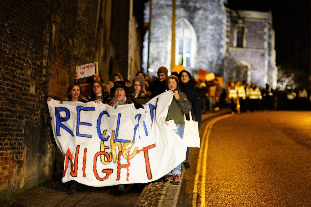 Norwich Reclaim the Night marchers 2018. Photo © Katy Jon Went Norwich Reclaim the Night marchers 2018. Photo © Katy Jon Went