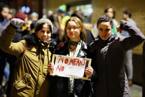 Spanish feminist solidarity at Norwich Reclaim the Night 2018. Photo © Katy Jon Went