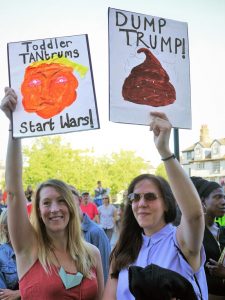 'Dump Trump' & 'Toddler Tantrums Start Wars', Norwich Protests Donald Trump