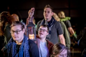 Total Ensemble present 'The Boy in the Lighthouse' at the 2018 Hostry Festival. Photo credit Simon Finlay Photography.