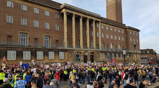 Norwich Against Fascism Counter Demo v Unity UK Pro-Brexit