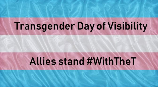 Transgender Pride flag Allies Stand #WithTheT