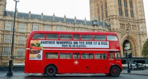 Burger King - Another Whopper on the side of a bus. Must be an election