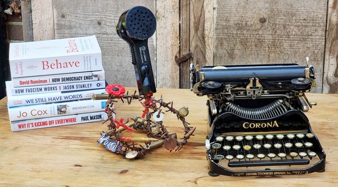 Books, Corona Typewriter, WW2 Microphone