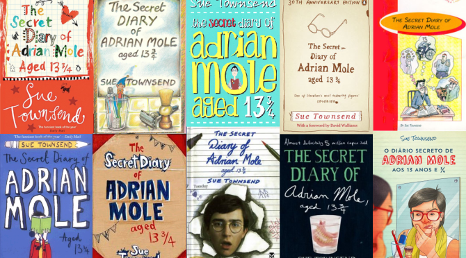 A montage of some of the Secret Diary of Adrian Mole book covers