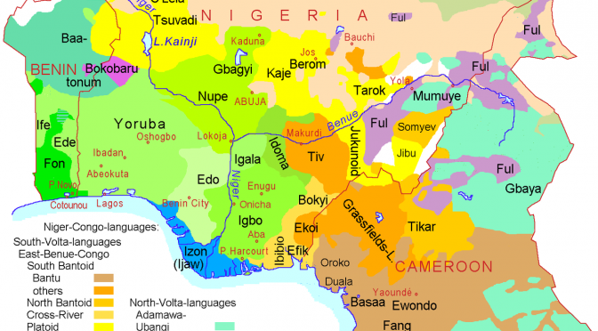 Africa's languages around Nigeria