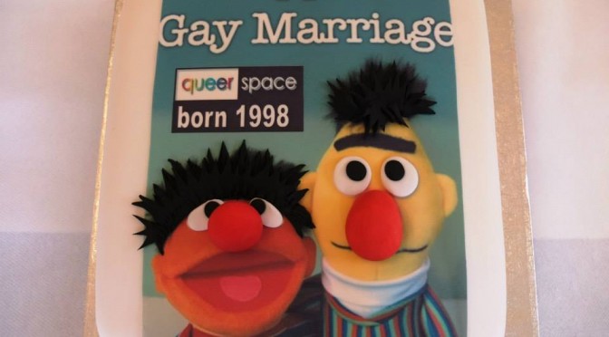 Let them Eat Cake unless it’s a Gay Cake as Christian Bakery refuses to bake Bert and Ernie Equal Marriage Cake for Belfast’s QueerSpace