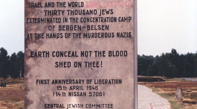 Bergen Belsen First Anniversary of Liberation 15 April 1946 Jewish Monument © KatyJon