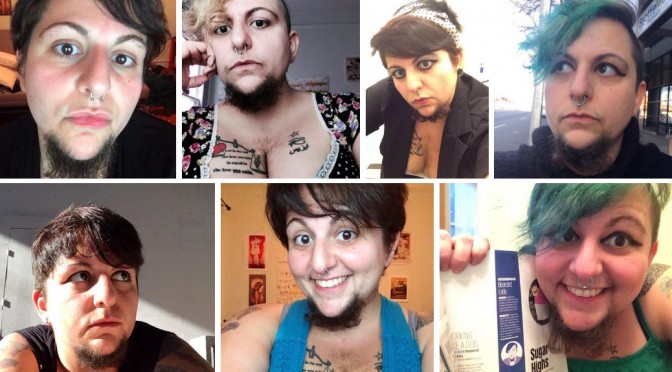 Little Beardy Bear Schwarz Twitter compilation GenderQueer Bearded Lady