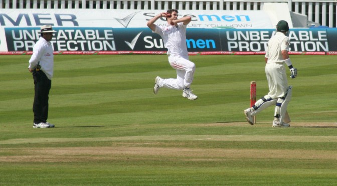 Jimmy Anderson at the Ashes 2009. Photo by John Garghan via http://www.flickr.com/photos/21606164@N00/3786926194