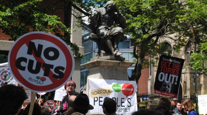 Norfolk People’s Assembly Anti Austerity Protest Rally, 30 May, Norwich UK