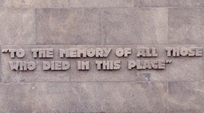 Holocaust Memorial Day, Bergen Belsen - To the memory of all those who died in this place