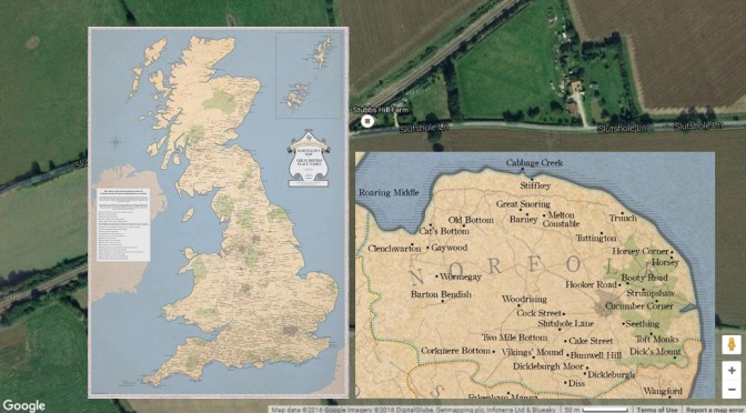 ST&G’s Map of Naughty, Rude or Silly Place Names in Norfolk and the UK
