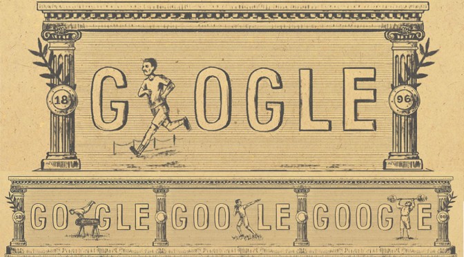 Google Doodles 120th anniversary of first modern olympic games