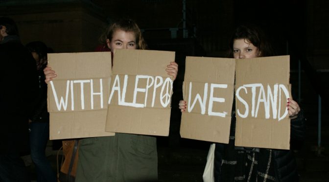 Saving Syria’s Aleppo from War Crimes & Humanitarian Crisis, Norwich Rally