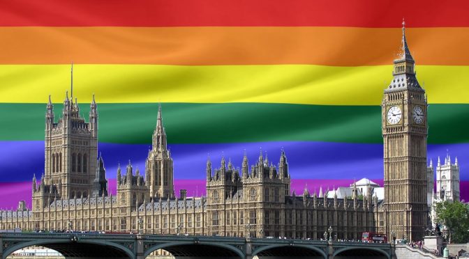 Rainbow Houses of Parliament UK