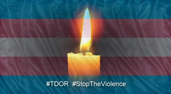 Transgender Pride flag TDOR Stop The Violence